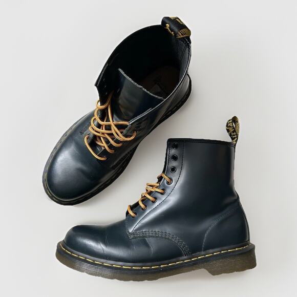 Dr. Martens 11822/1460 Dark Blue Smooth Leather Combat Boots Lace Up Men’s 11 - Picture 1 of 13